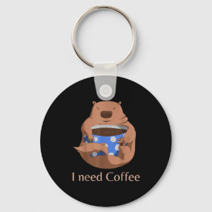 Marmot Tee I Need Coffee - Funny Coffee Lovers Gro Keychain