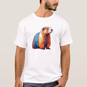 Marmot Vector Art with Vibrant Colours T-Shirt