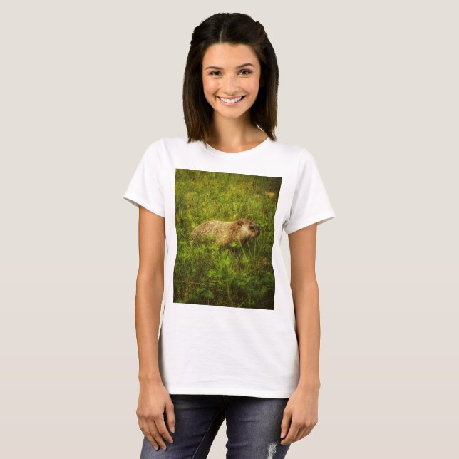 Marmotte dans un T-shirt de campagne (Devant entier)
