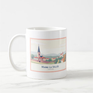 Marne-La-Vallée France Pastel Travel Coffee Mug