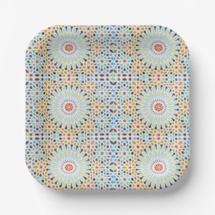 Marocain style vintage paper plate