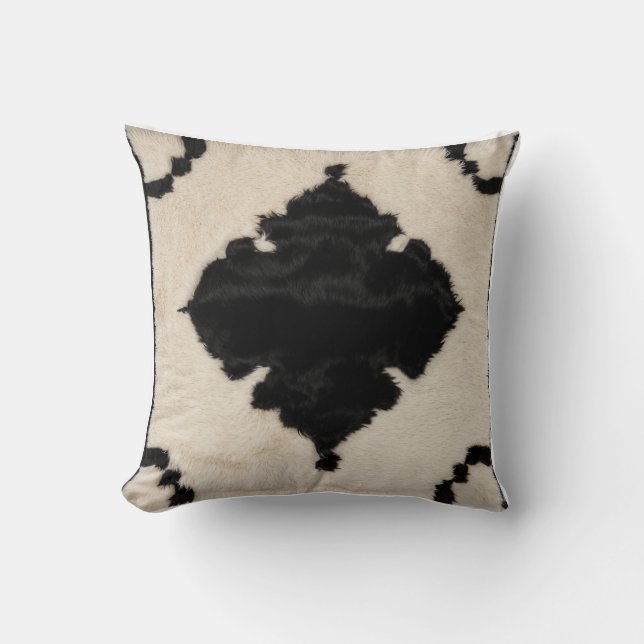 Marocaine Bliss : Noir et Blanc Kilim Coussin (Recto)