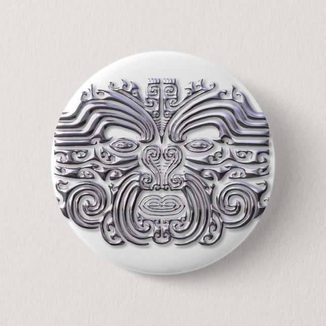 Maroi tattoo-silver 2 inch round button (Front)