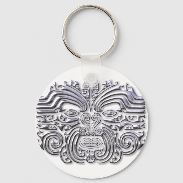 Maroi tattoo-silver keychain (Front)