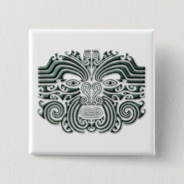 Maroi tattoo-stone 2 inch square button (Front)