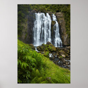 Marokopa waterfall, New Zealand Poster
