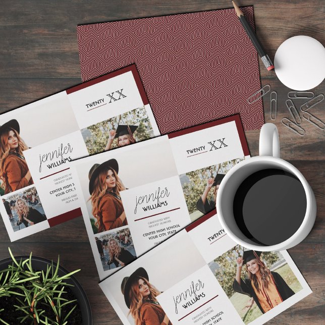 Maron 3 Faire-part de diplôme photo (Créateur téléchargé)