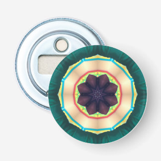 Marone Green Yellow Aqua 3D Pattern ~  Bottle Opener