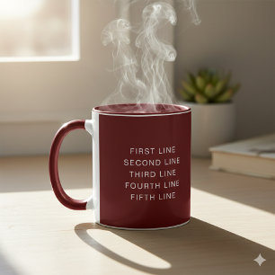 Maroon 11 oz Combo Mug with Personalized Text
