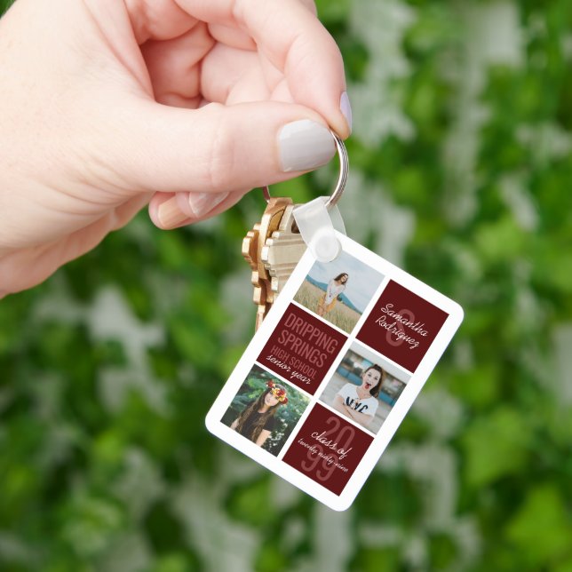 Maroon 4-Photo Fun Boxes Class Year Keychain (Hand)