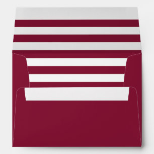 Maroon A7 Envelope 5"x7" with Striped Lining