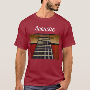 Maroon Acoustic Guitar T-Shirt