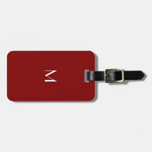 Maroon - add monogram luggage tag