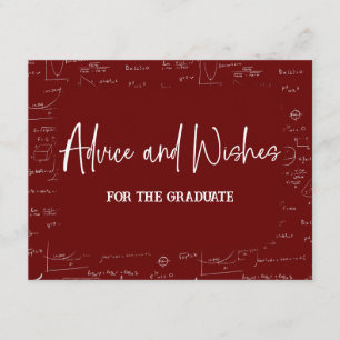Maroon Advice and Wishes for the Graduate Enclosure Card