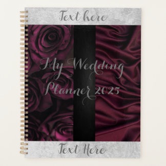 Maroon And Black Rose Wedding Planner 
