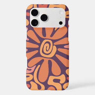 Maroon and Coral Abstract Flower Burst Pattern
