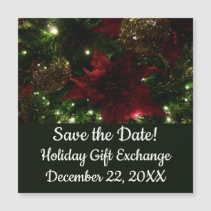 Maroon and Gold Christmas Tree I Holiday Photo