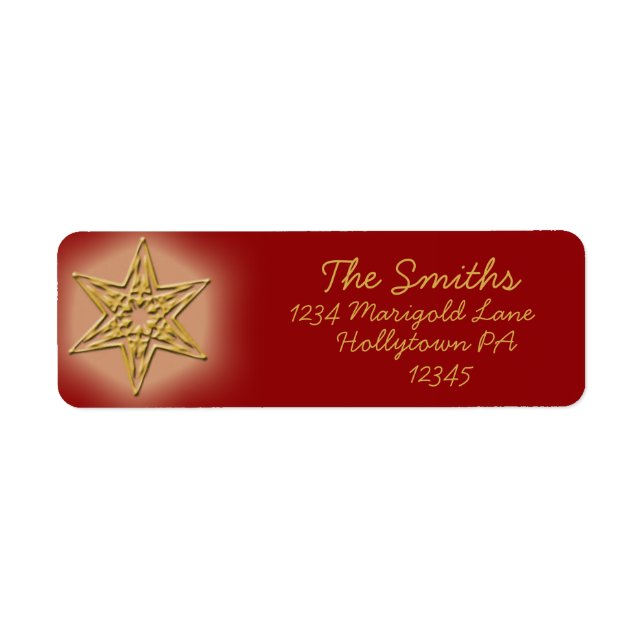 Maroon and Gold Custom Address Labels (Front)