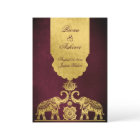 Maroon and gold elephants luxury Indian wedding 