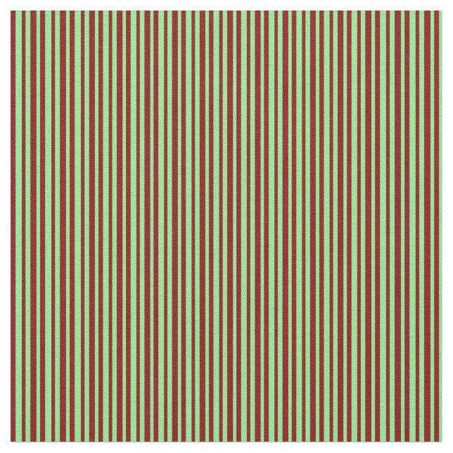 Maroon and Light Green Striped/Lined Pattern Fabric (Close Up)