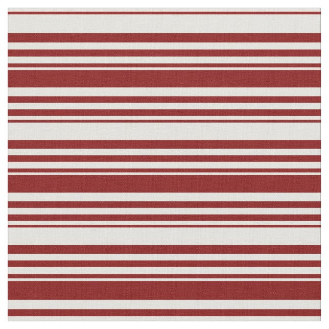 Maroon and Light Yellow Stripes Pattern Fabric (Close Up)