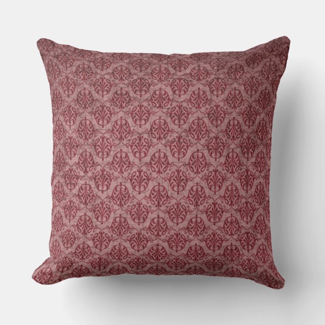 Maroon and Mauve Victorian Pillow (Front)