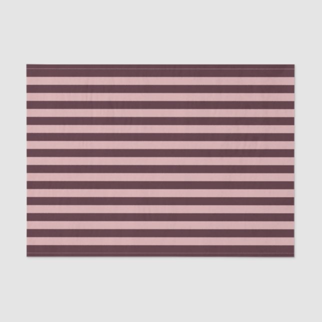 Maroon and Pink Stripes Tissue Paper (Front)