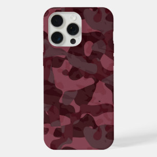 Maroon and Rose Camo abstract iPhone 15 Pro Max Case