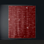 Maroon and White Mathematic Formulas Equations Tapestry<br><div class="desc">Maroon and white backdrop with a pattern of math formulas and equations. Perfect room decor for college rooms or as a graduation backdrop. Illustrated and designed by Patricia Alvarez.</div>