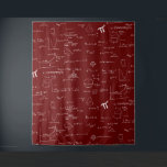 Maroon and White Mathematic Formulas Equations Tapestry<br><div class="desc">Maroon and white backdrop with a pattern of math formulas and equations. Perfect room decor for college rooms or as a graduation backdrop. Illustrated and designed by Patricia Alvarez.</div>