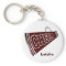 Maroon and White Megaphone Cheerleader KeyChain
