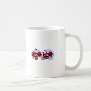 Maroon and White Phalaenopsis Orchids Side by Side Coffee Mug