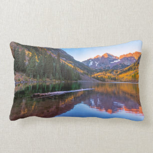 Maroon Bells Alpen Glow Lumbar Pillow