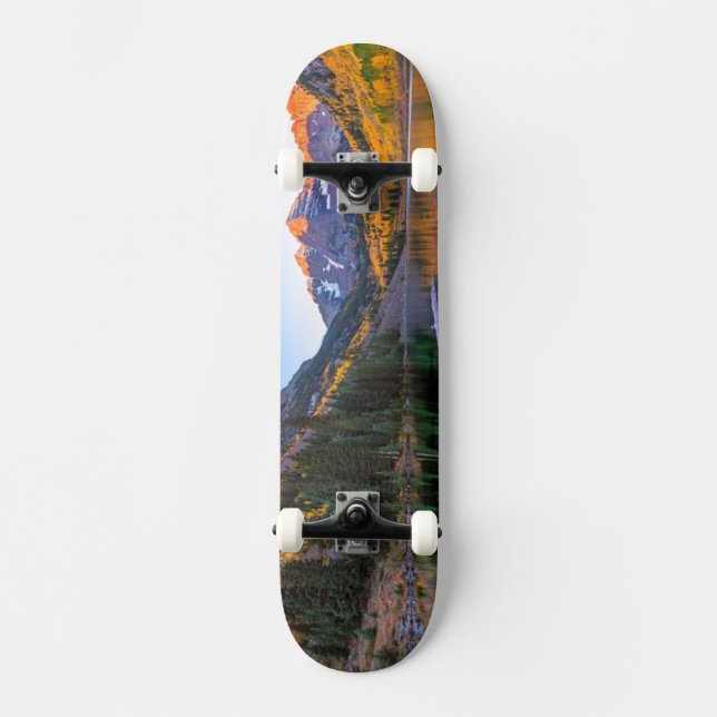 Maroon Bells Alpen Glow Skateboard (Front)
