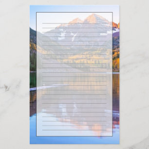 Maroon Bells Alpen Glow Stationery