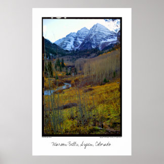 Maroon Bells, Aspen, Colorado Poster