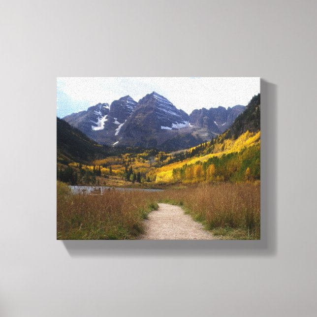 Maroon Bells Colorado Souvenir Canvas Print (Front)