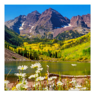 Maroon Bells in Apsen Park, Colorado Poster