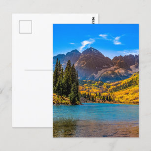 Maroon Bells in Aspen, Colorado Postcard