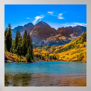 Maroon Bells in Aspen Colorado Poster