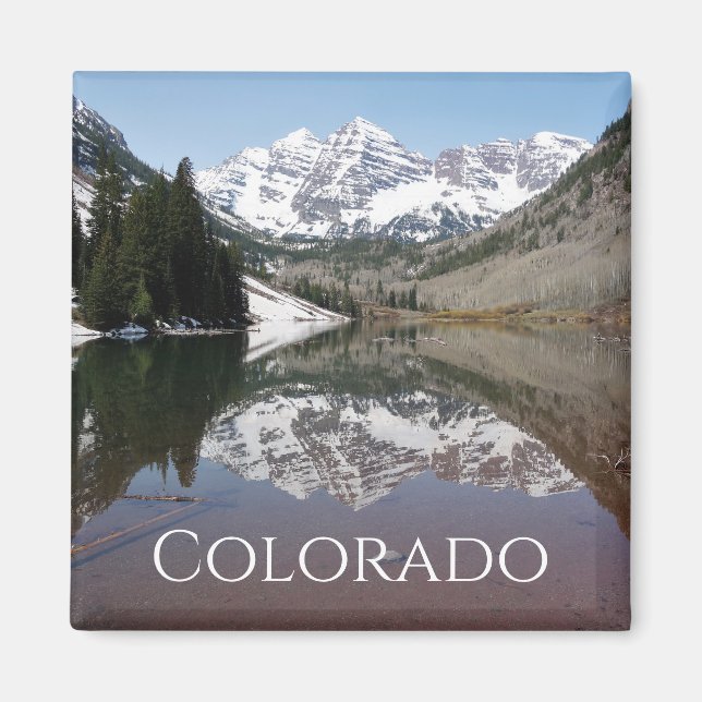 Maroon Bells near Aspen Colorado Magnet (Front)