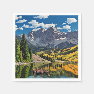 Maroon Bells Paper Napkin
