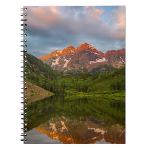 Maroon Bells Reflect Into Calm Maroon Lake 3 Notebook