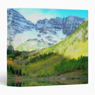 Maroon Bells reflecting in Maroon Lake Binder