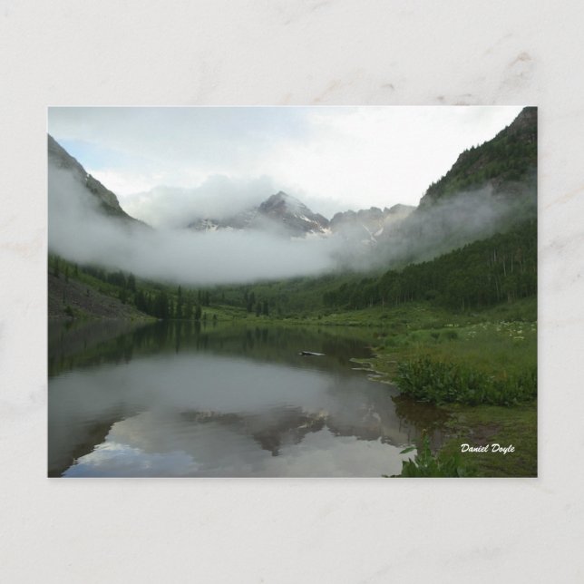 Maroon Bells Series #2, Cloud Reflection. Postcard (Front)