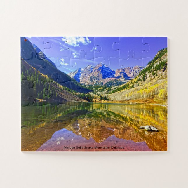 Maroon Bells Snake Mountains Colorado Jigsaw Puzzle (Horizontal)