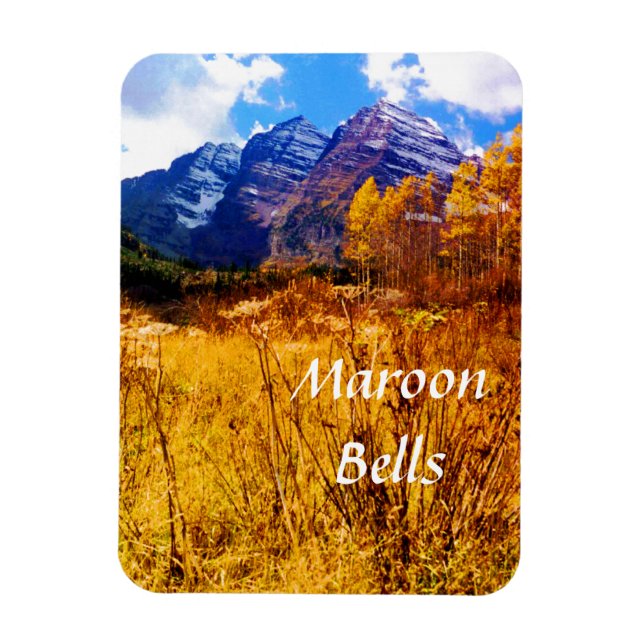 Maroon Bells Travel Template Magnet (Vertical)