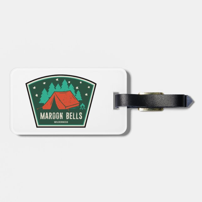 Maroon Bells Wilderness Camping Luggage Tag (Back Horizontal)