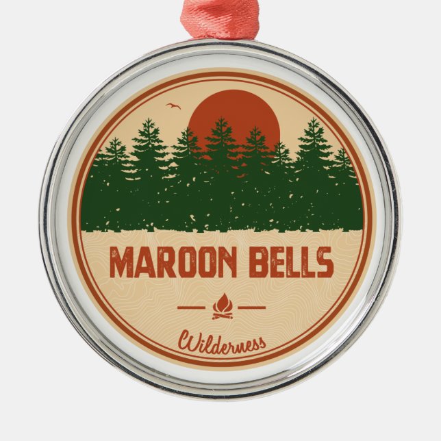 Maroon Bells Wilderness Metal Ornament (Front)