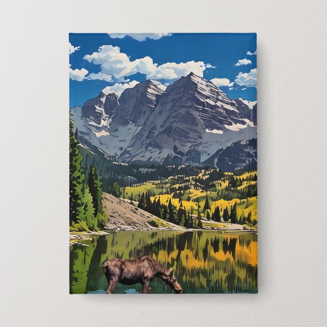 Maroon Bells with Moose (Front)